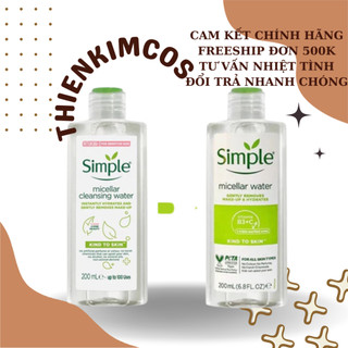 (Chính hãng ) Nước Tẩy Trang Simple Micellar 200ml mẫu mới