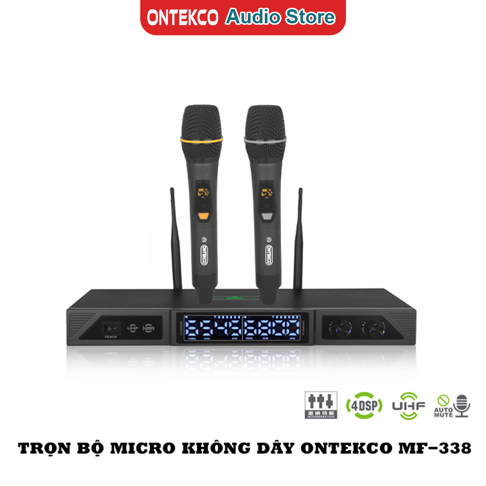 Bộ Micro Karaoke Không Dây Ontekco MF333/MF334/MF338 Chính Hãng