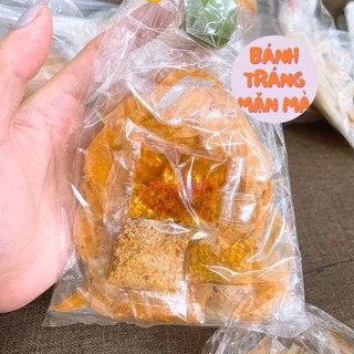 Bánh tráng phơi sương rìa vụn đỏ dẻo tỏi tắc muối sa tế ớt tây ninh