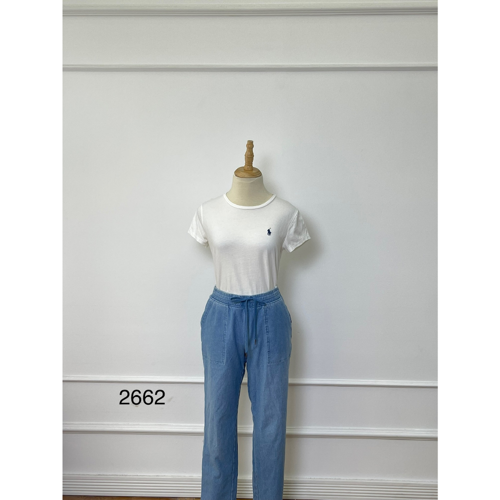 Q2662 Quần dài UNIQLO Hàng hiệu chính hãng thời trang nữ màu xanh size M Secondhand thanh lý ký gửi