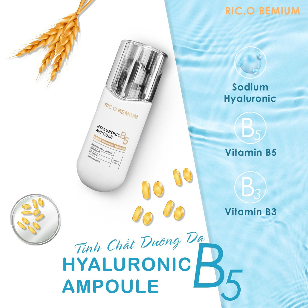 Serum Ampoule B5 Hyaluronic Phục Hồi Da 40ml Made In Korea