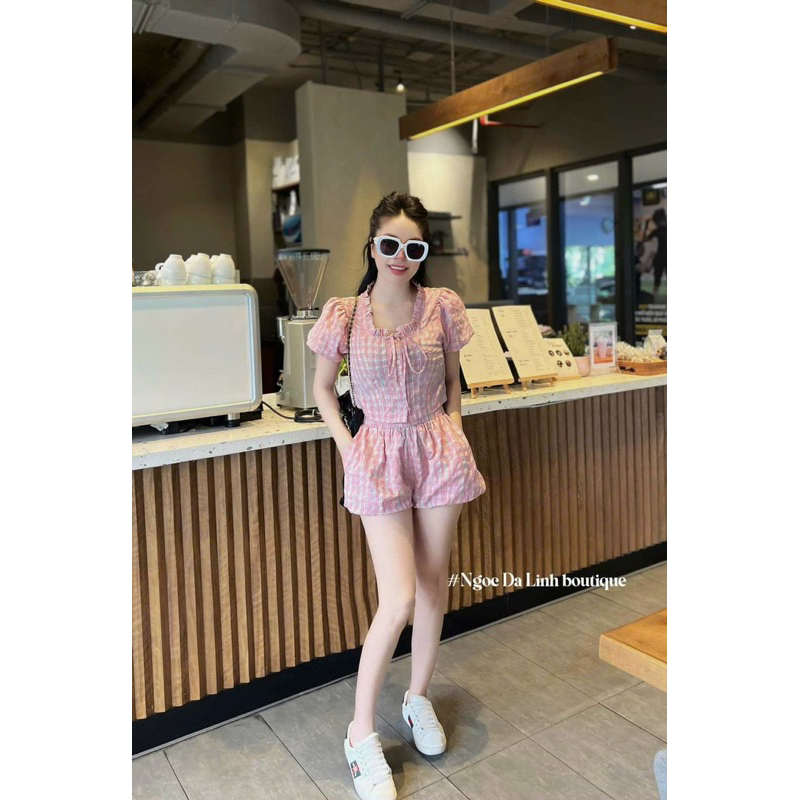 Set Karo kẻ Nơ 2 màu siêu hot