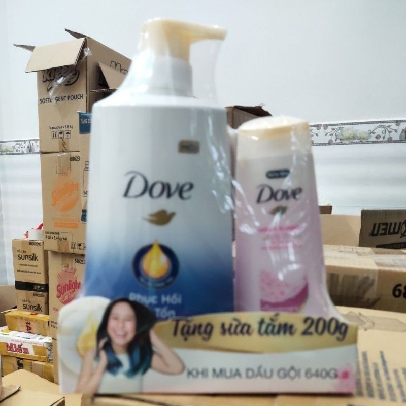 Dầu gội đầu dove 640g
