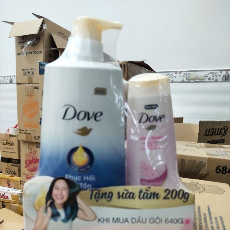 Dầu gội đầu dove 640g