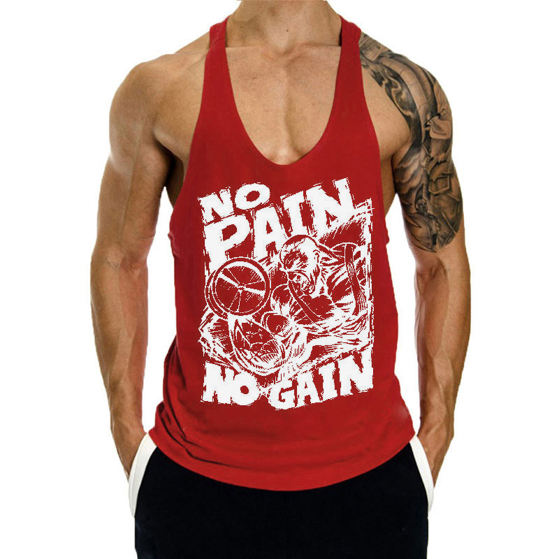 Áo Ba Lỗ Tanktop NO PAIN NO GAIN Mùa Hè - Ba lỗ Nam Thể Hình, Áo Tập Gym, Bóng Rổ Thể Thao Cực Chất