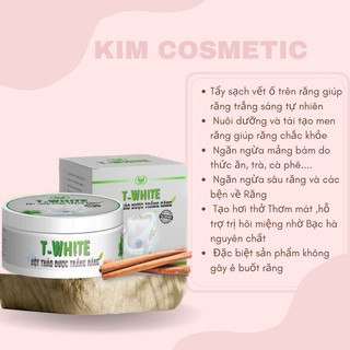 Bột trắng răng t white trắng sáng răng đánh bay ố vàng hết hôi miệng chắc khoẻ răng