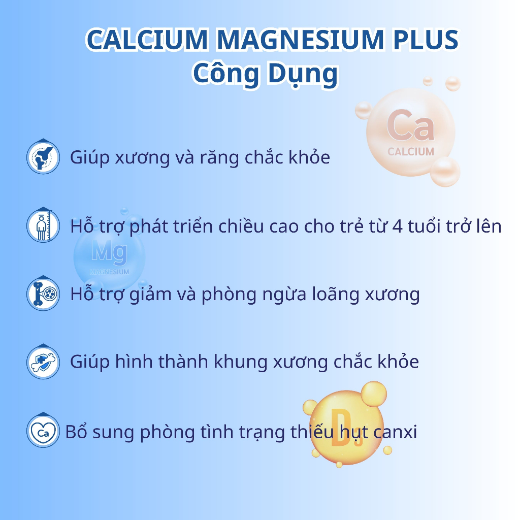 Viên Uống NUTRIONELIFE Calcium Magnesium Plus Bổ Sung Canxi Phát Triển Chiều Cao, Giúp Xương Chắc Khỏe 30 Viên