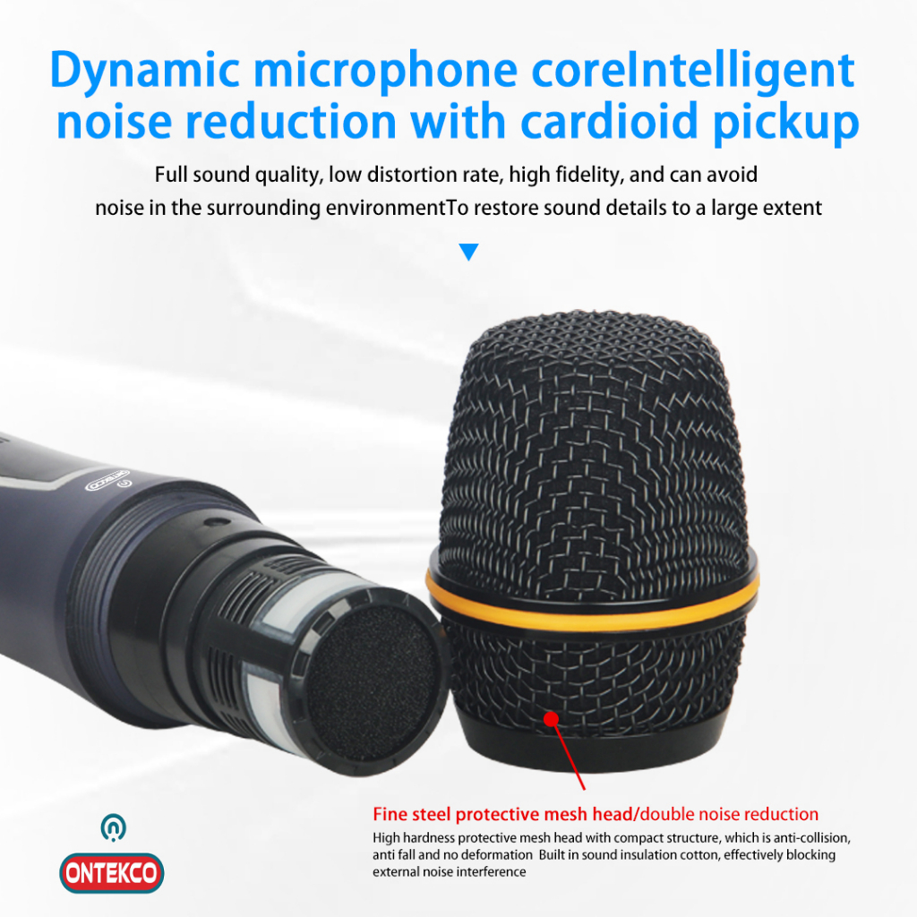 Bộ Micro Karaoke Không Dây Ontekco MF333/MF334/MF338 Chính Hãng