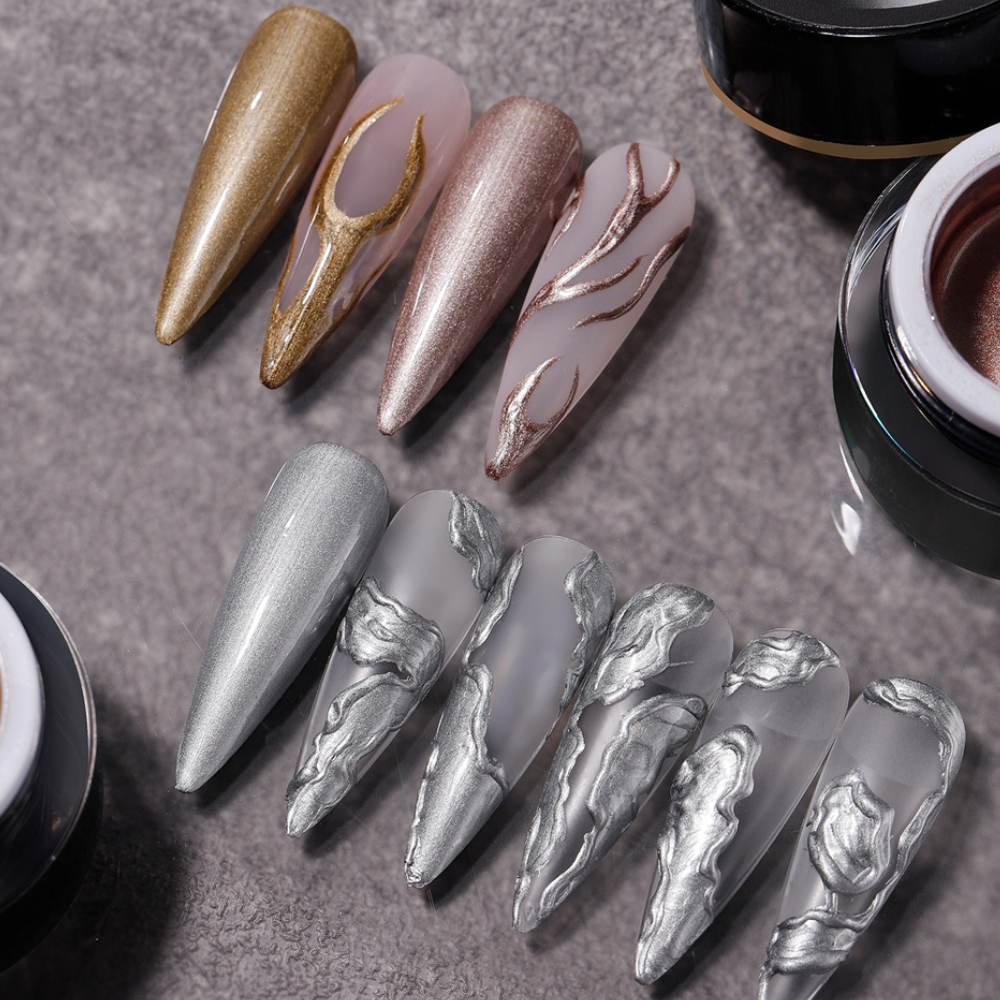 Gel metan vàng bạc vendeeni , nhũ vẽ viền móng