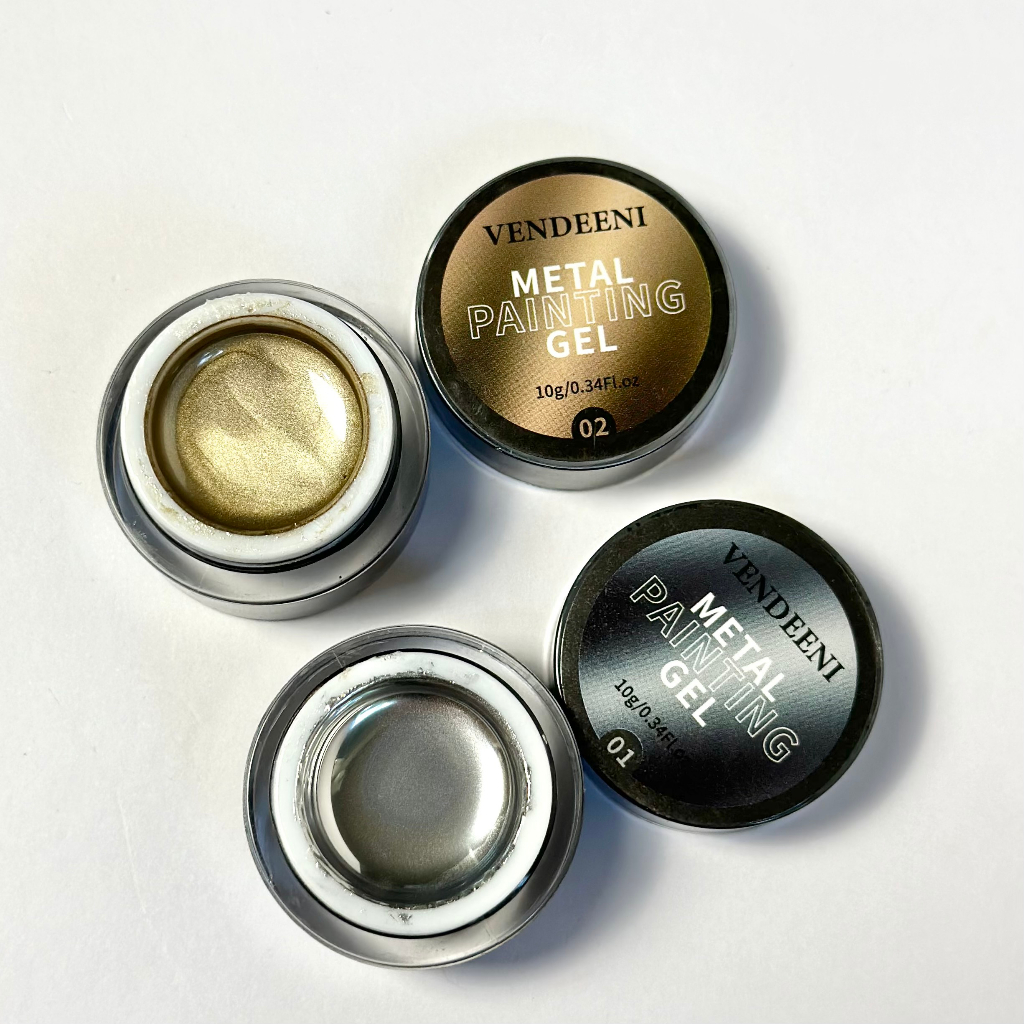 Gel metan vàng bạc vendeeni , nhũ vẽ viền móng