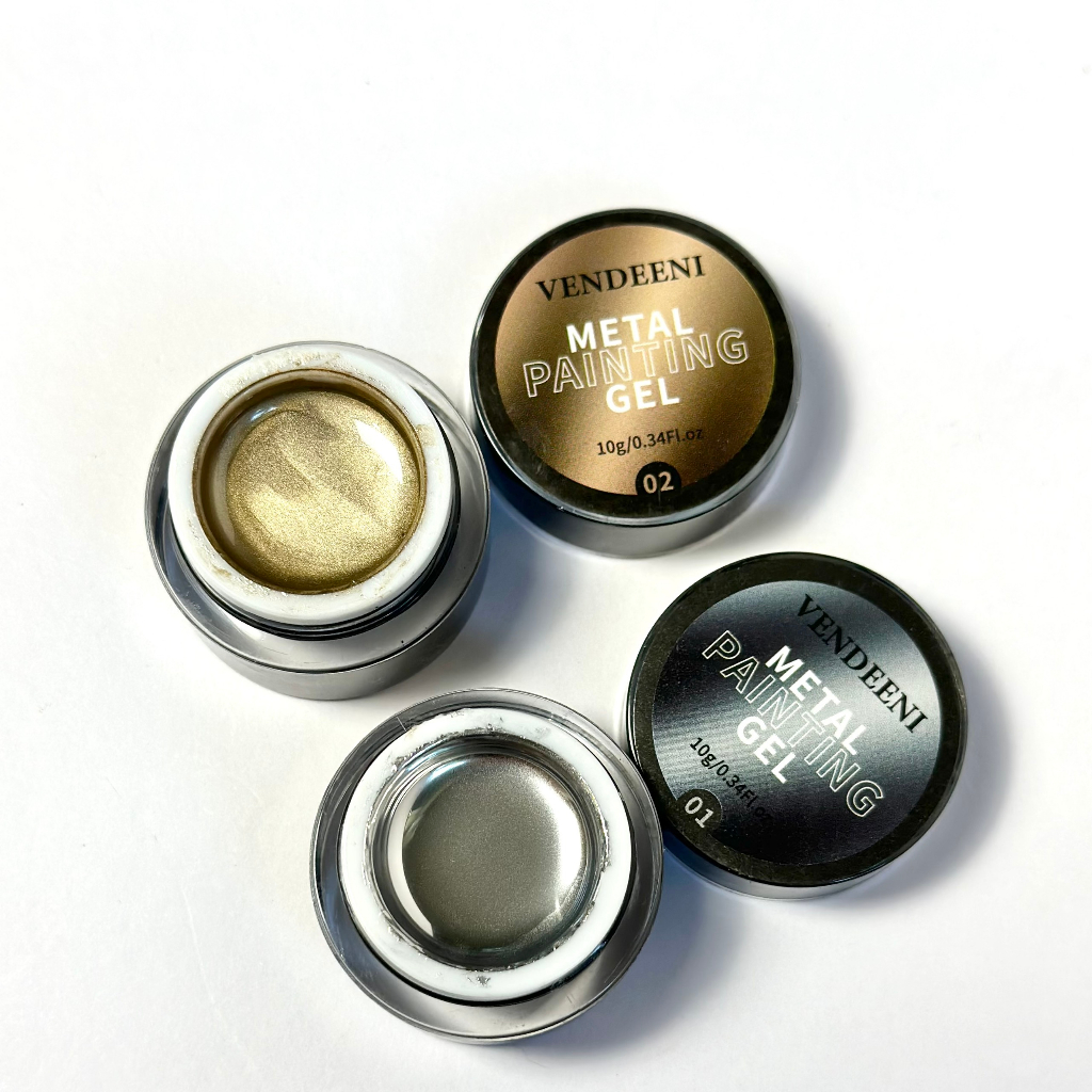 Gel metan vàng bạc vendeeni , nhũ vẽ viền móng
