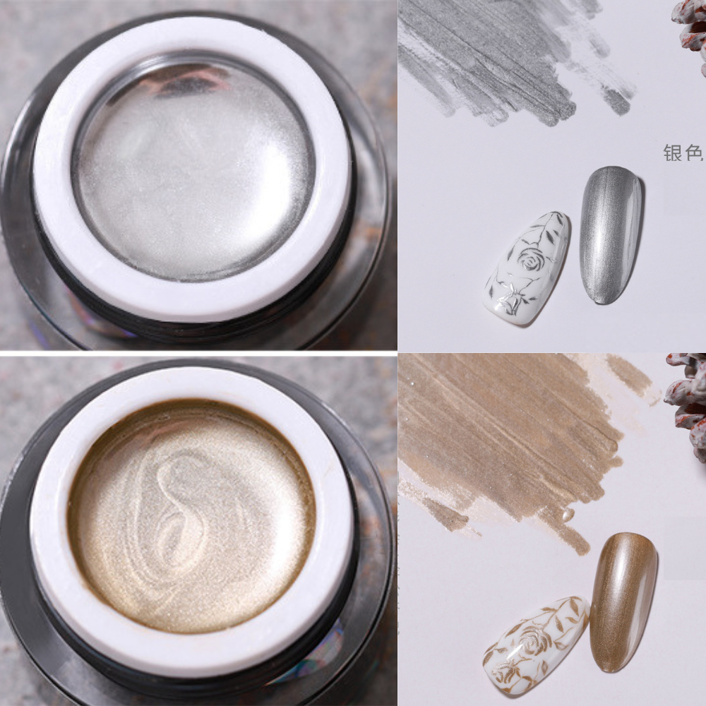 Gel metan vàng bạc vendeeni , nhũ vẽ viền móng