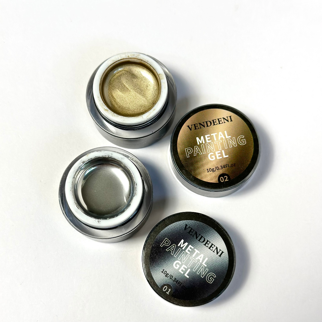 Gel metan vàng bạc vendeeni , nhũ vẽ viền móng