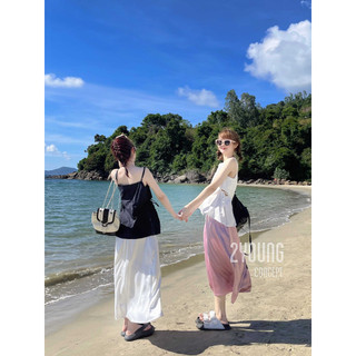 Áo hai dây khoét eo [2YOUNG] A2259 (ảnh thật)