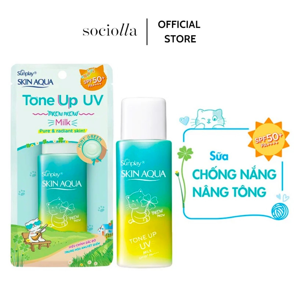 Sữa Chống Nắng Hiệu Chỉnh Sắc Da Sunplay Skin Aqua Tone Up UV Mint Green 50g