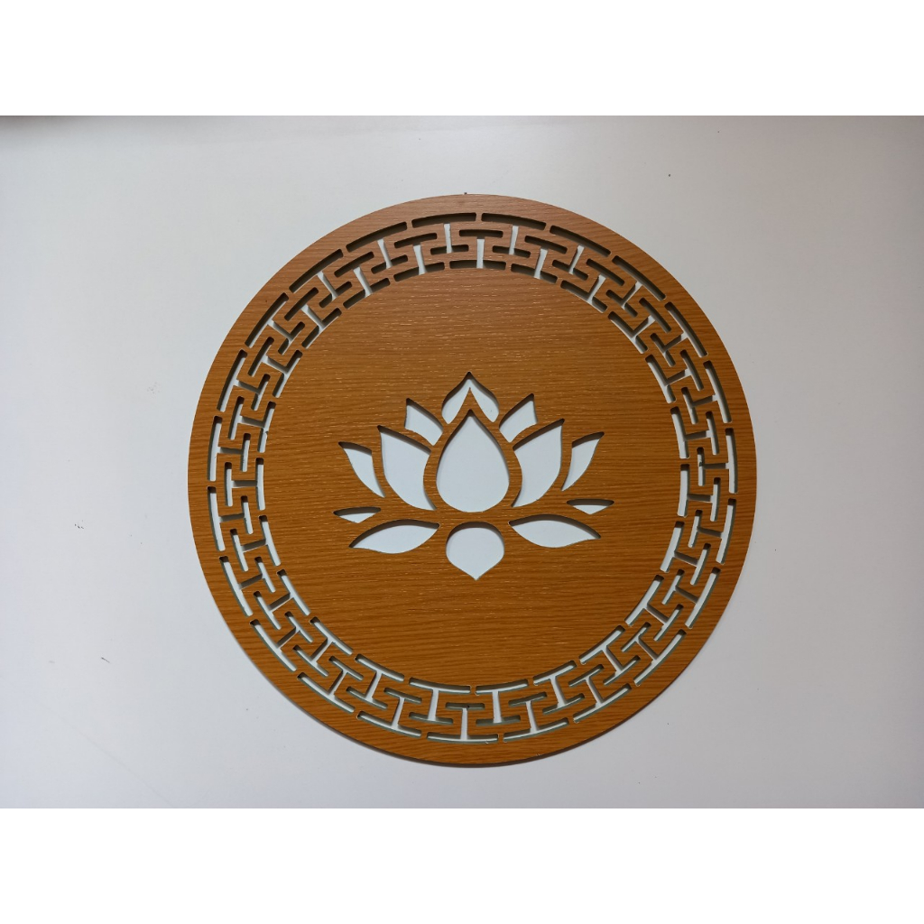 Hoa văn trang trí bàn thờ, Tấm chống ám khói ban thờ hình Phật, Hoa Sen, chữ Phúc-Lộc-Thọ