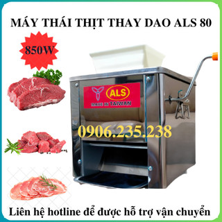 Máy thái thịt tươi sống als-85 loại 1 cửa dao 2.0mm 2.5mm 3.5mm 5.0mm thái thịt bò thịt nướng bún chả thái sợi lạp xưởng