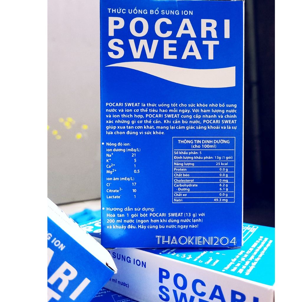 ( Date mới ) 6 hộp_Bột Pocari Sweat Hộp 13g x 5gói - Thức uống bổ sung ion