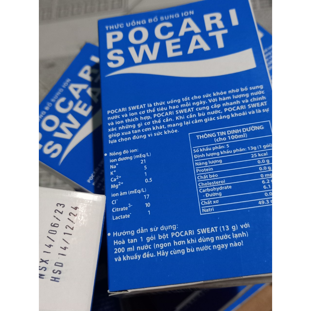 ( DATE mới) Combo 25 hộp_Bột Thức uống bù nước, bổ sung ion Pocari sweat