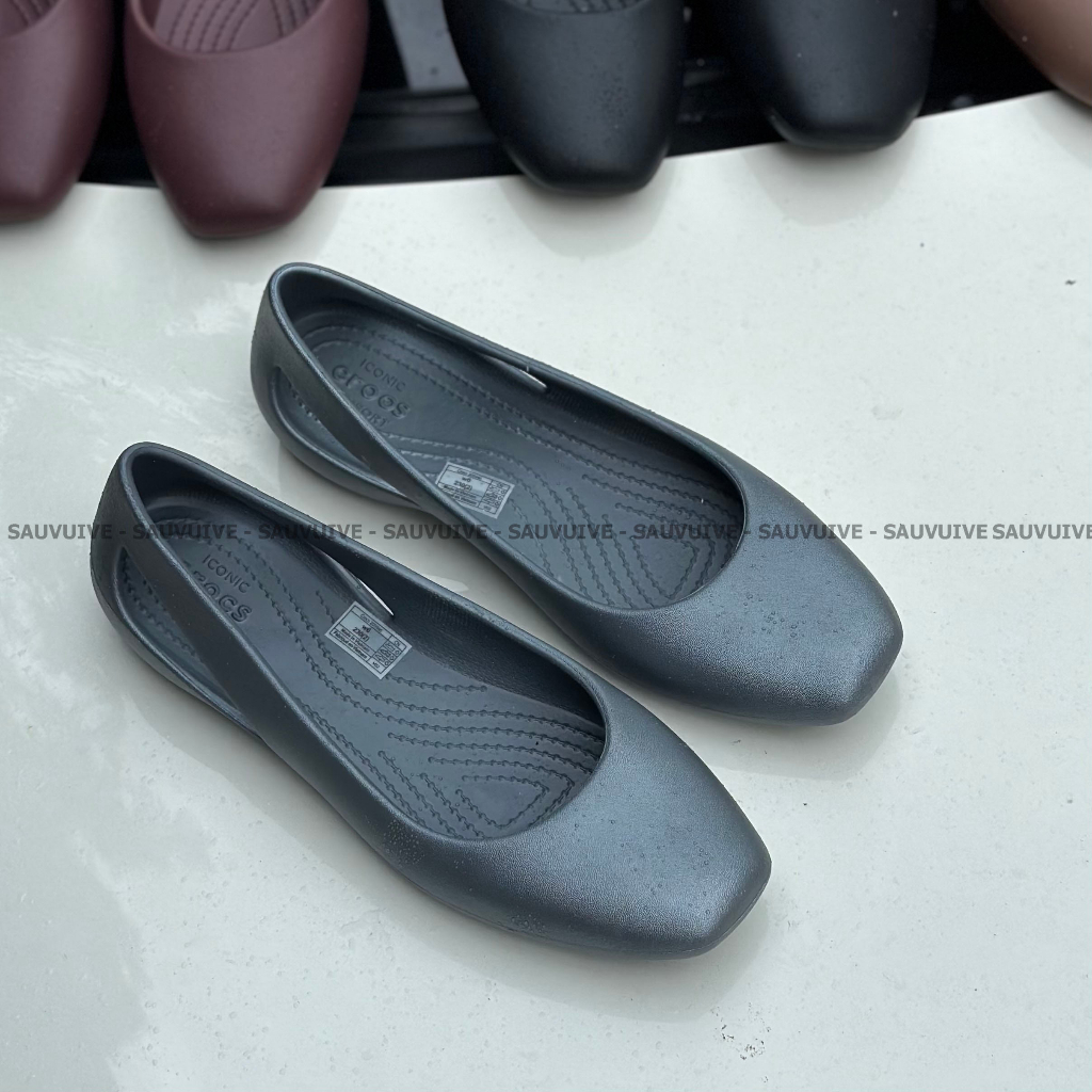 SF - Giày Cross Búp Bê Sloane Flat Chính Hãng, Đúc Nguyên Đôi, Giày Đi Mưa Size 35 36 37 38 39 - Sấu Vui Vẻ