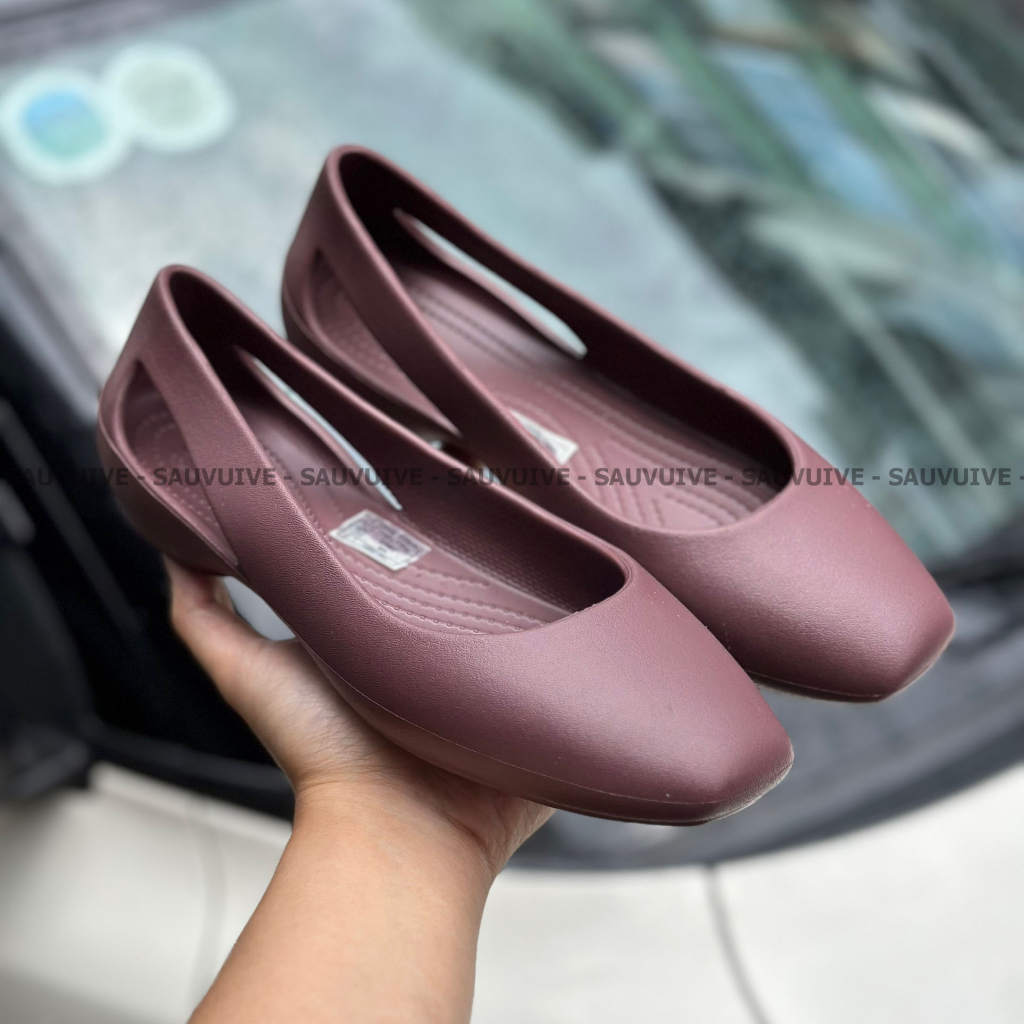 SF - Giày Cross Búp Bê Sloane Flat Chính Hãng, Đúc Nguyên Đôi, Giày Đi Mưa Size 35 36 37 38 39 - Sấu Vui Vẻ