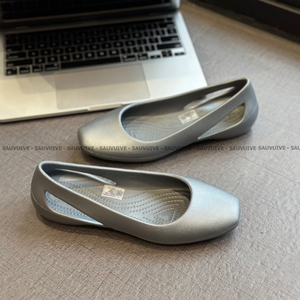 SF - Giày Cross Búp Bê Sloane Flat Chính Hãng, Đúc Nguyên Đôi, Giày Đi Mưa Size 35 36 37 38 39 - Sấu Vui Vẻ