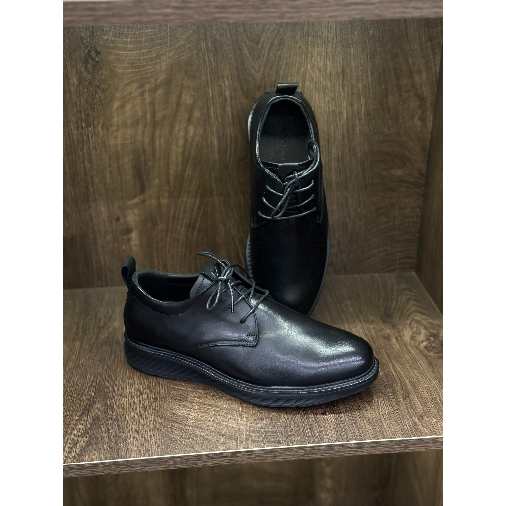 Giày Da Ecco Lịch Lãm Dành Cho Nam Thiết Kết Nhẹ Nhàng Giữa Cột Dây Và Đế Xoắn - SAUVUIVE