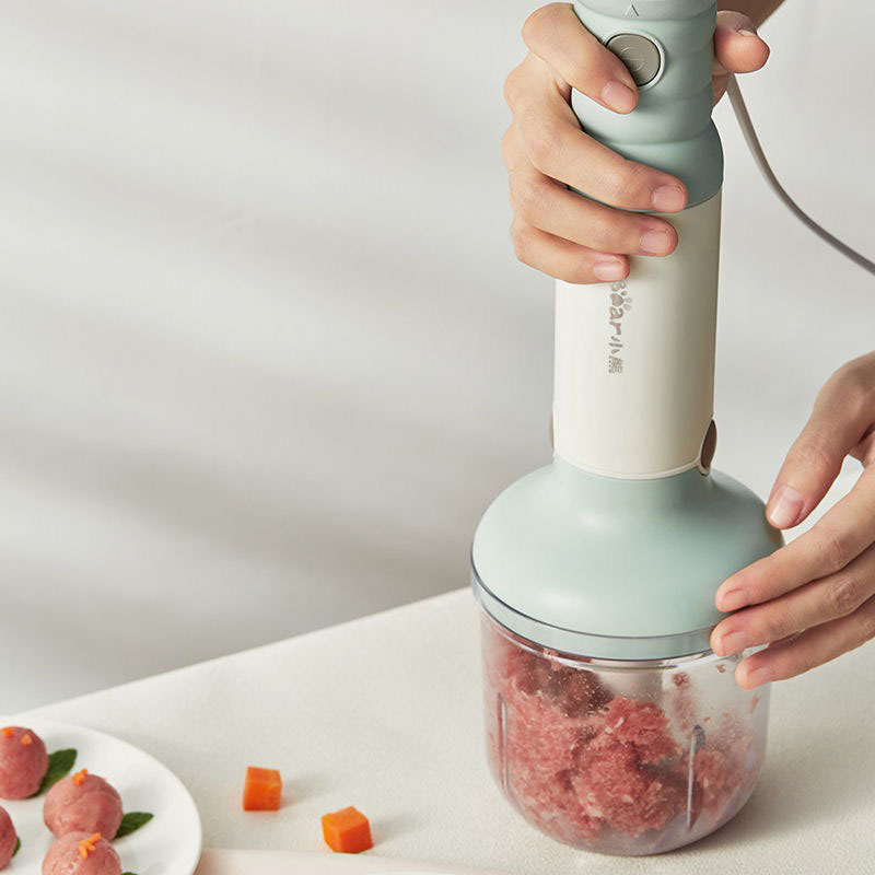 Bộ máy xay 5 món đa năng(sinh tố, thịt, tỏi ớt,đánh trứng BEAR JBQ-B50J1 màu xanh bảo hành 18 tháng