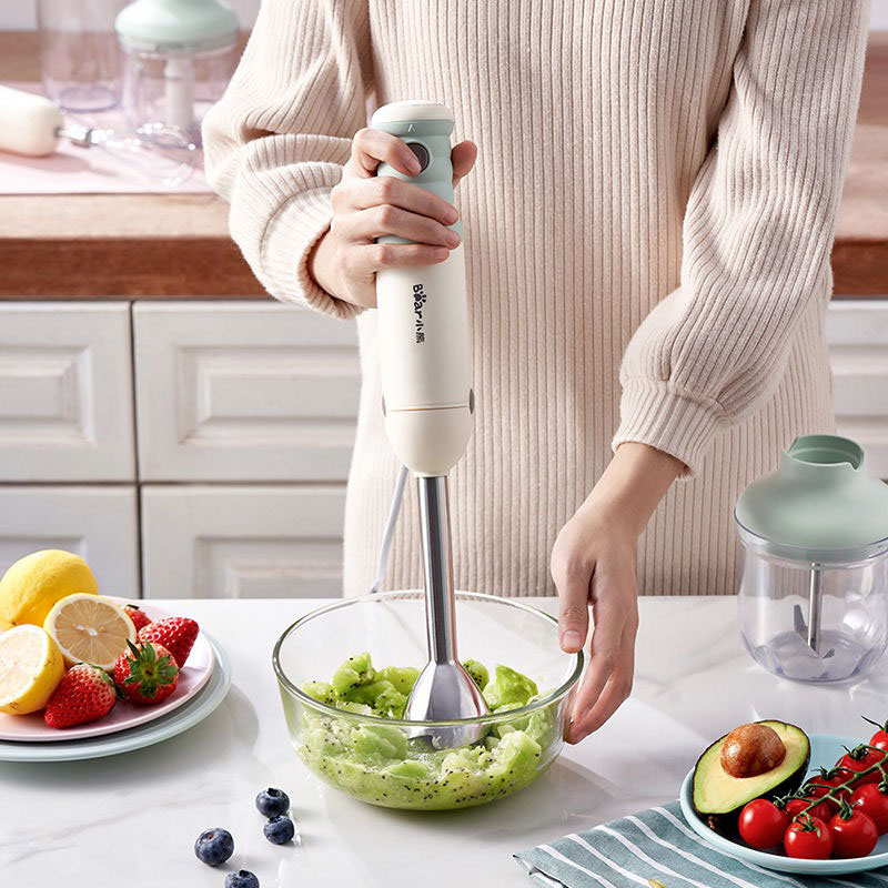 Bộ máy xay 5 món đa năng(sinh tố, thịt, tỏi ớt,đánh trứng BEAR JBQ-B50J1 màu xanh bảo hành 18 tháng