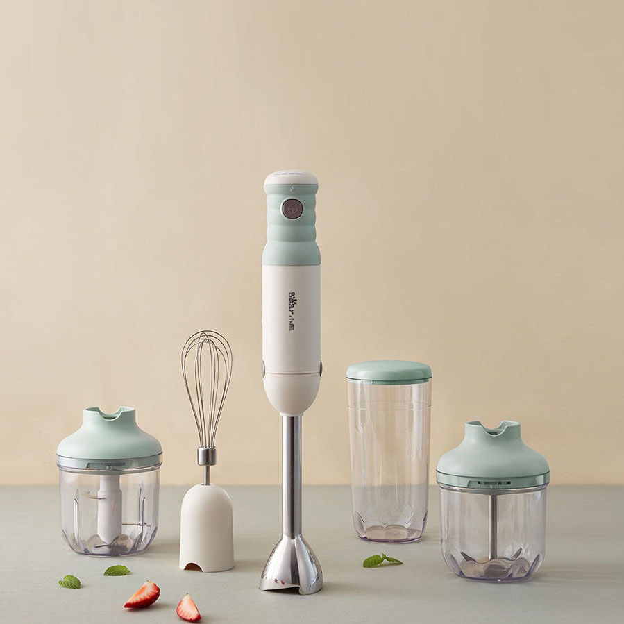 Bộ máy xay 5 món đa năng(sinh tố, thịt, tỏi ớt,đánh trứng BEAR JBQ-B50J1 màu xanh bảo hành 18 tháng