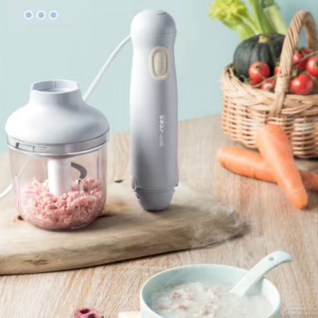 Bộ máy xay 5 món đa năng(sinh tố, thịt, tỏi ớt,đánh trứng BEAR JBQ-B50J1 màu xanh bảo hành 18 tháng