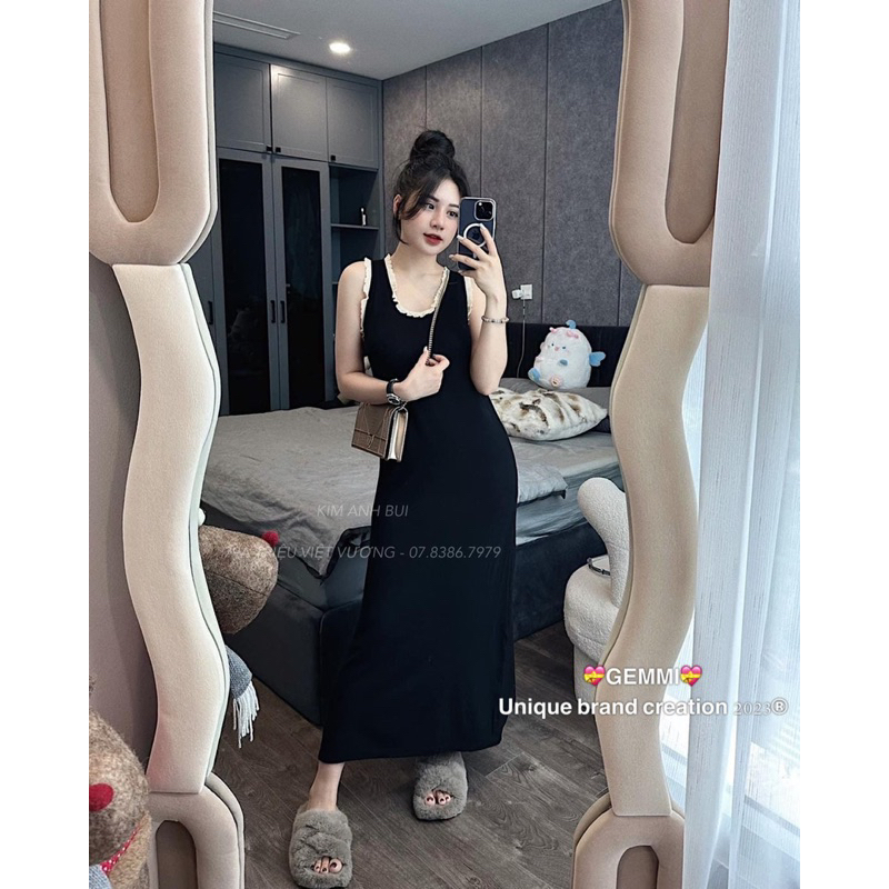 Váy Len Sát Nách Viền Ren QC L1