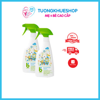 Nước xịt rửa đồ chơi cho trẻ, vệ sinh bàn ăn cho bé Babyganics 502ml - Mỹ