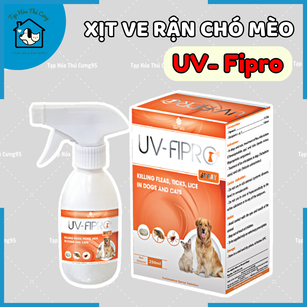 UV Fipro Spray xịt ve rận cho chó mèo chính hãng