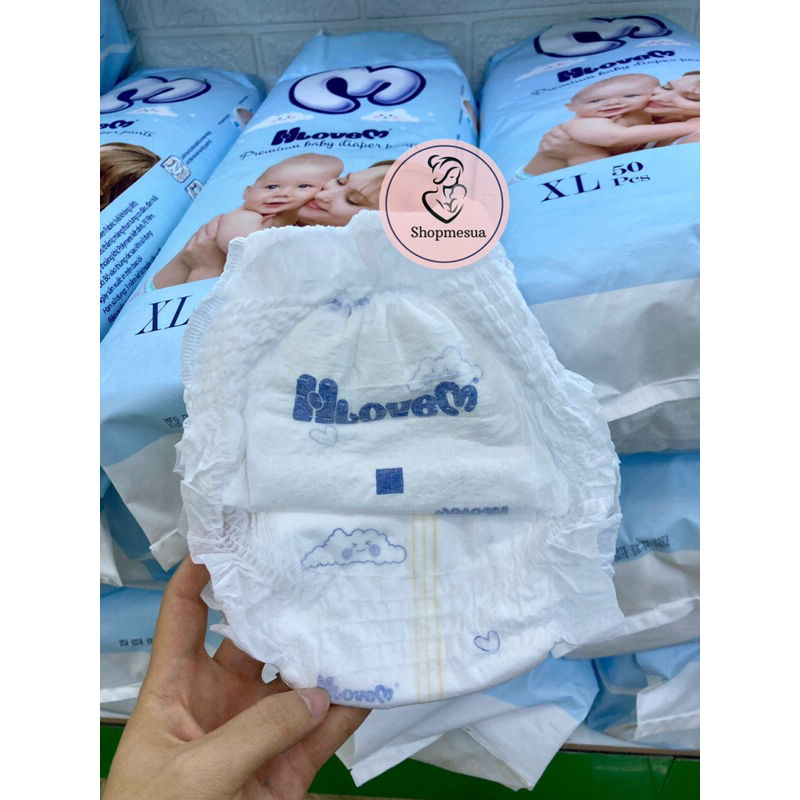 Tã quần HloveM đủ size M, L, XL, XXL 50 miếng/bịch