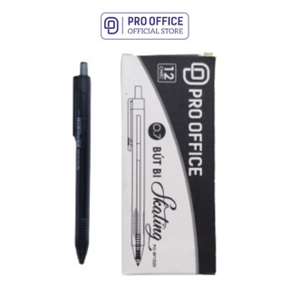 Bút bi văn phòng pro office nét bút 0.7mm thanh, mịn, màu mực đều và đậm bp102