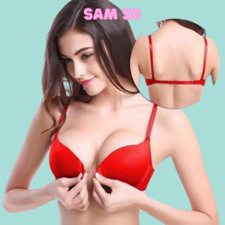 Áo ngực cài trước trơn đệm mút dày 2,5 lót vừa có gọng nâng ngực để mặc áo dài màu đẹp Sam Clothing