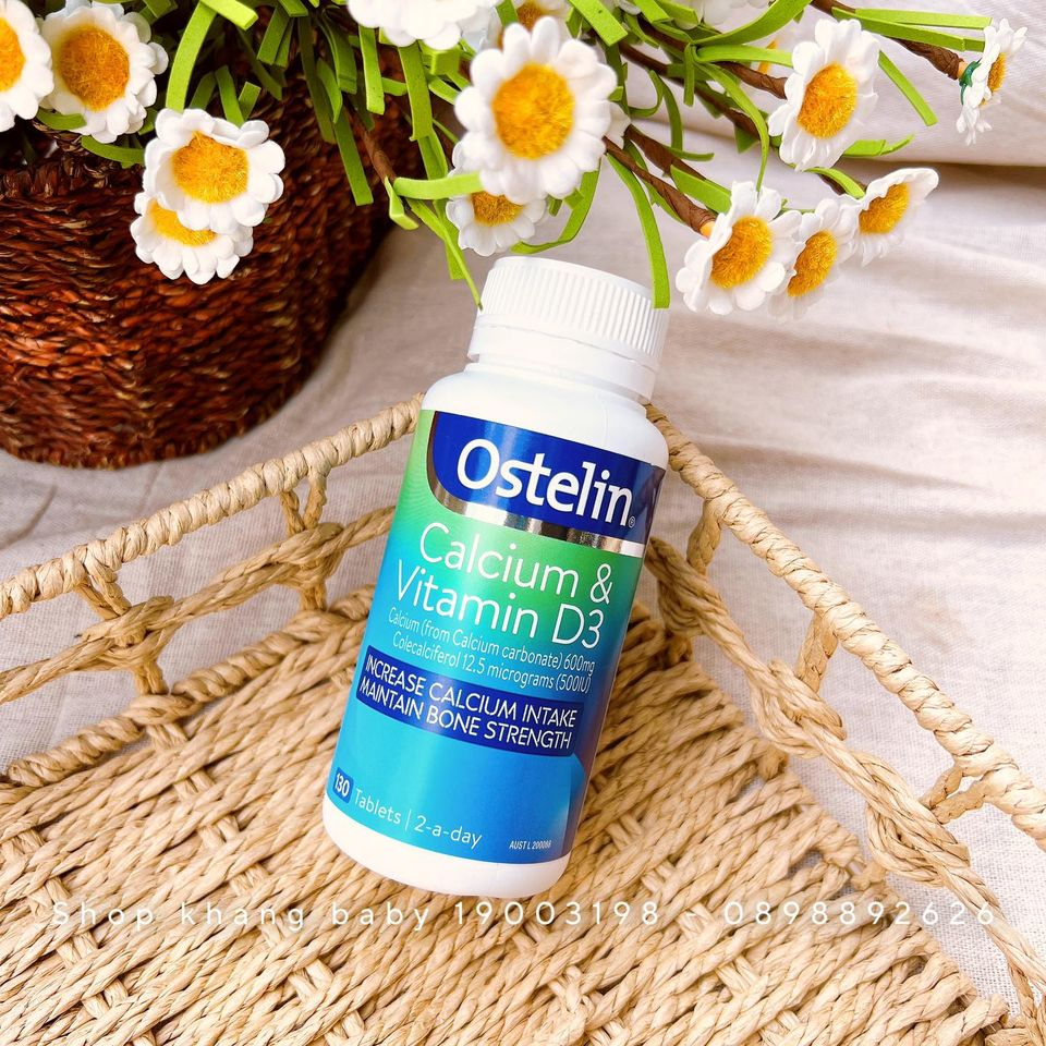 Canxi & Vitamin D3 Ostelin người lớn 130v - Shop Khang Baby