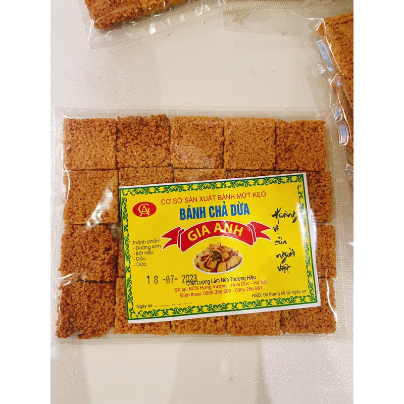 Bánh Chả Dừa Gia Anh Gói 20 Miếng Vị Ngọt Thơm Mùi Dừa Tiệm Ăn Vặt Mẹ Bống
