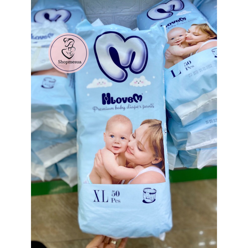Tã quần HloveM đủ size M, L, XL, XXL 50 miếng/bịch