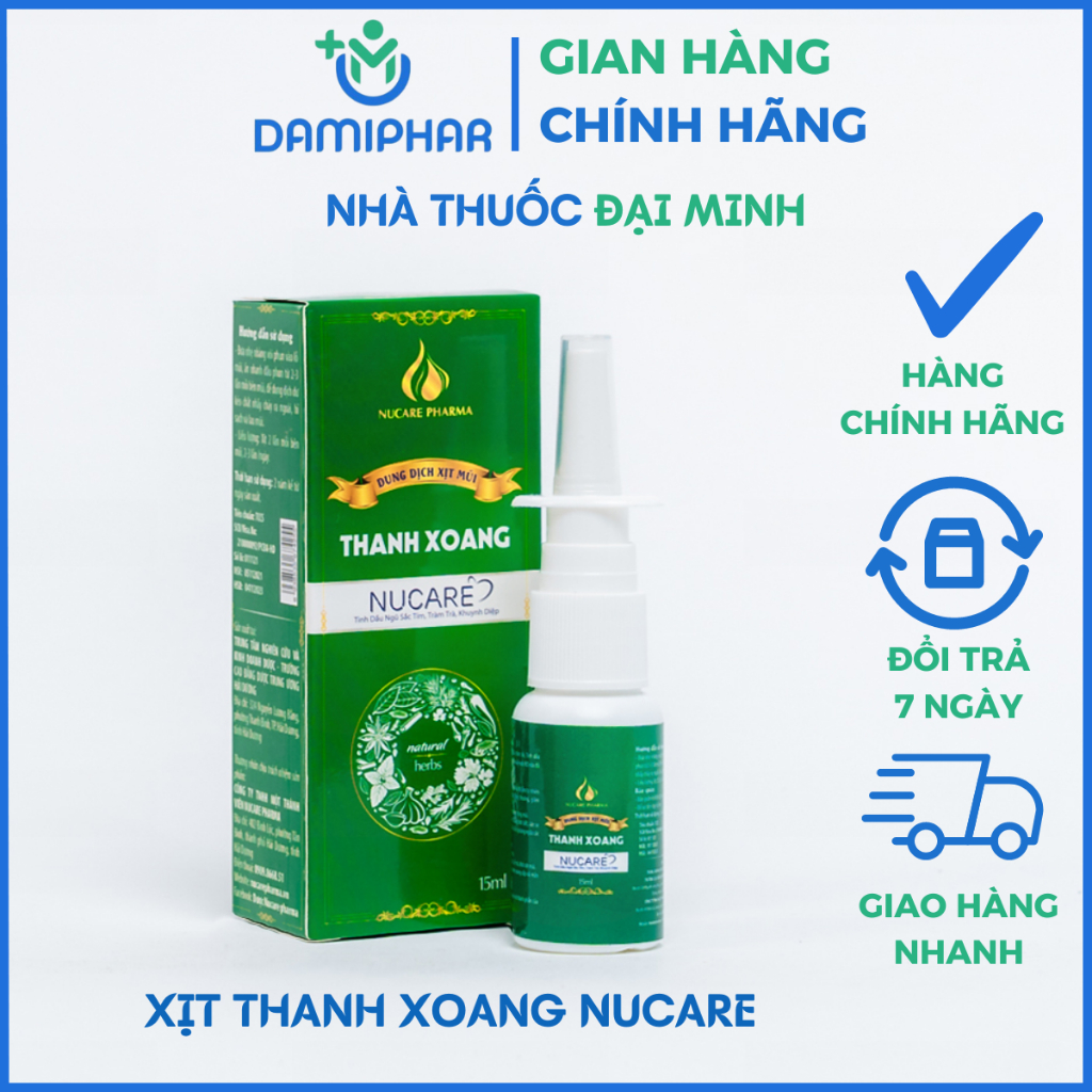 Xịt Mũi Thanh Xoang Nucare Lọ 15ml