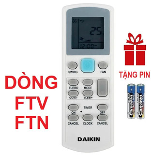 Remote điều khiển daikin ngắn ftv ftn sử dụng cho các dòng ml daikin ftn25jxv1, vftn35jxv1v, ftv25axv1, ftv60bxv1