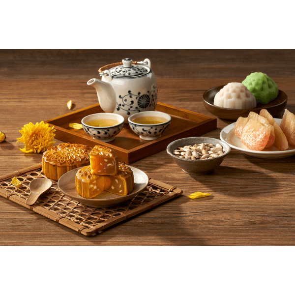 HỘP BÁNH TRUNG THU SET 4 BÁNH 150 - MẪU 2023  tặng kèm hộp và dao cắt bánh