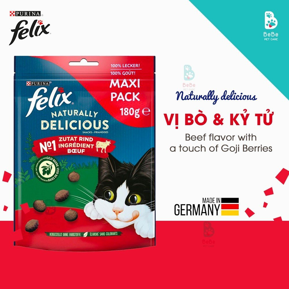 Bánh Thưởng PURINA Felix Knabber 45-60-180Gr Nhiều Vị Cho Mèo - Hàng Nhập Khẩu Đức