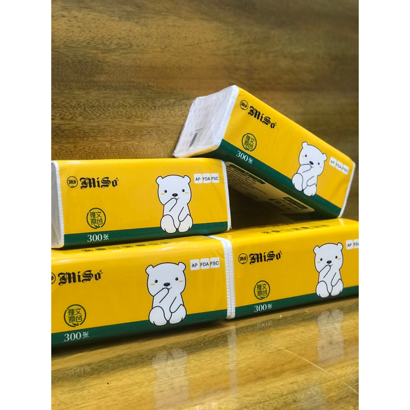 Giấy ăn Miso gấu 300 tờ