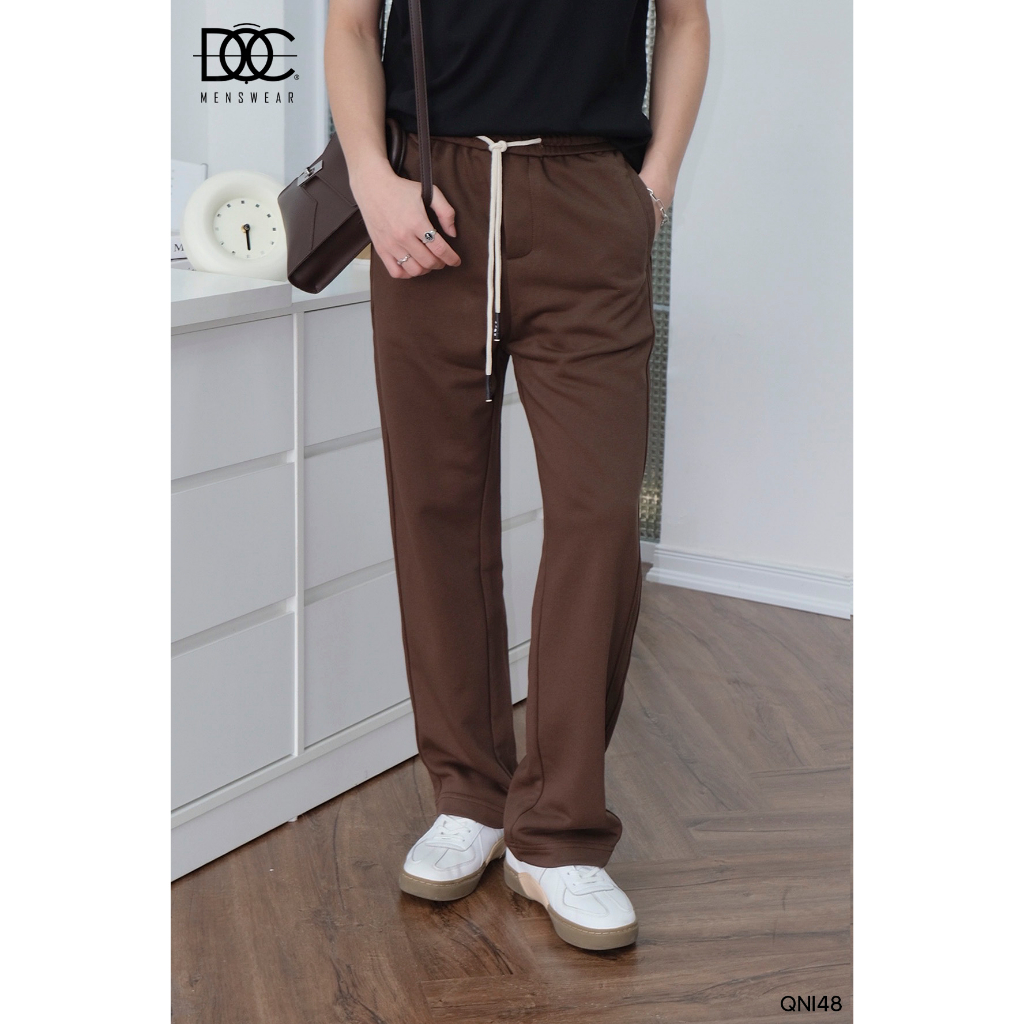 Quần nỉ nam dáng suông Độc menswear có cạp chun dây rút thoải mái - QNI48