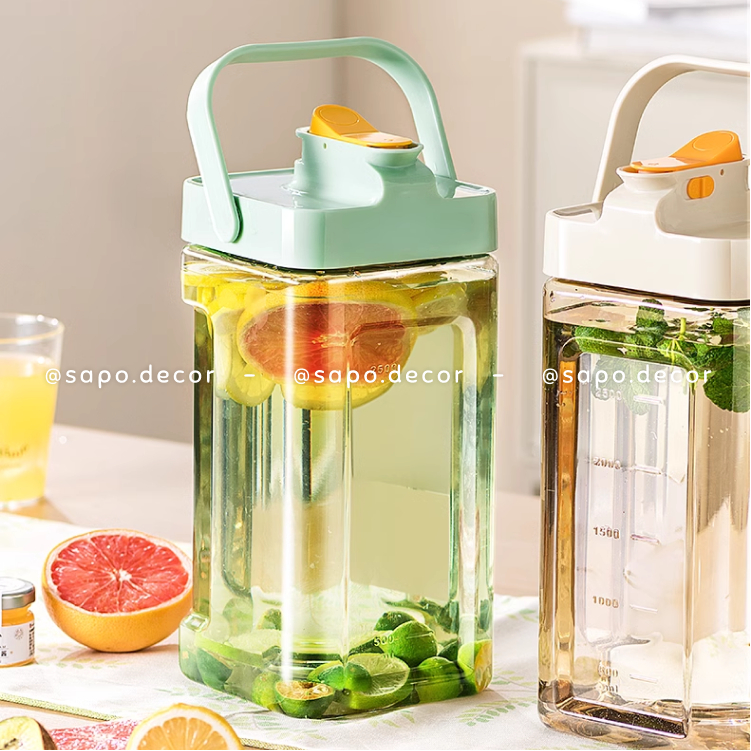 Bình Đựng Nước Uống Cỡ Lớn, Chai Dựng Nước 3.5L Để Tủ Lạnh, Bàn Phòng Khách, Phòng Ngủ Tiện Lợi - Sapo Decor