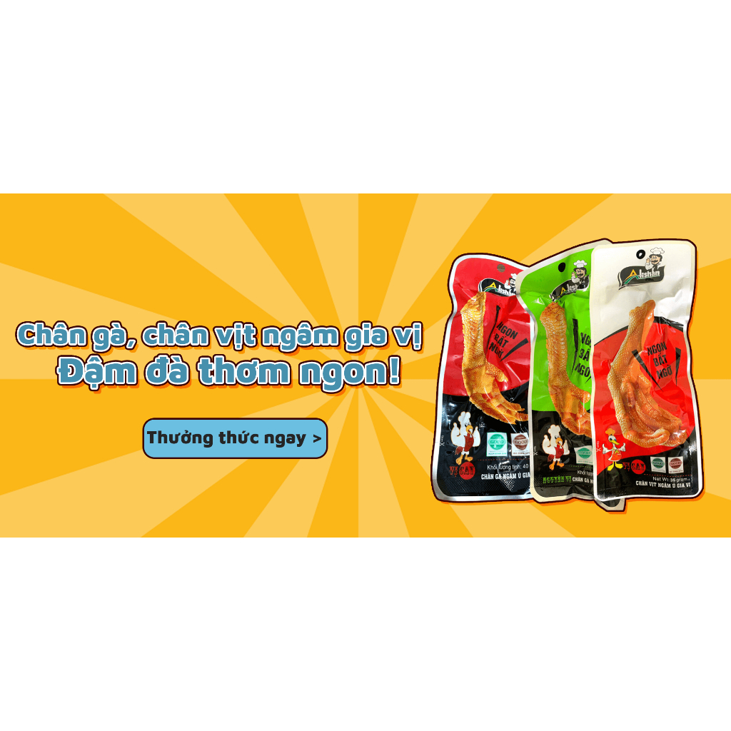 Chân gà Alishan Việt Nam vị cay gói 35g - đồ ăn vặt giòn sần sật đảm bảo ATTP