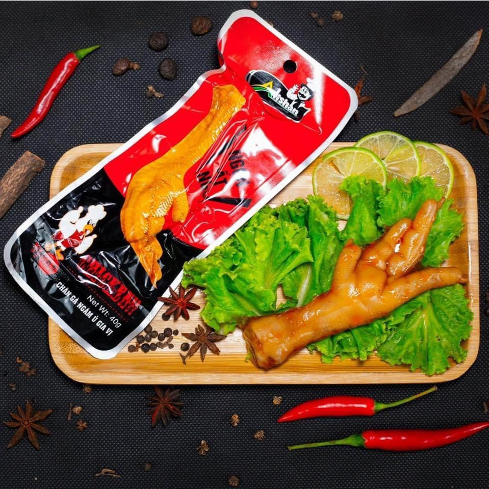 Chân gà Alishan Việt Nam vị cay gói 35g - đồ ăn vặt giòn sần sật đảm bảo ATTP