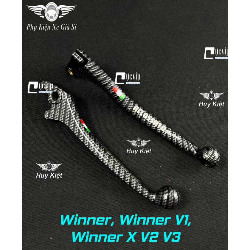 Cặp Tay Thắng Carbon Mod Chữ Rccossrto Gắn Vario,Click,AB,Vision,SH,Ex,Win,Raider Fi,Satria,PS,Dylan 6238